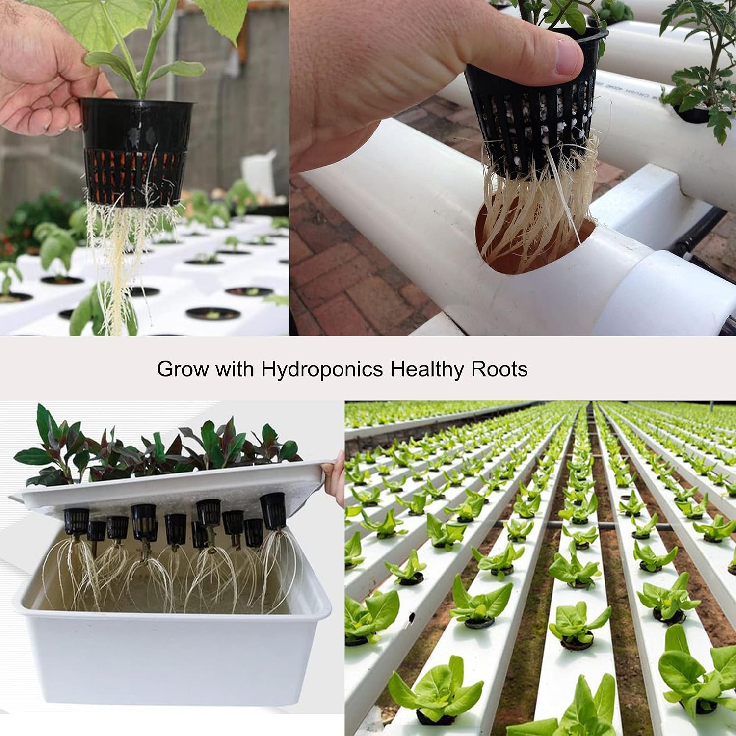 ORIMERC 3 Inch Net Cups 12 Pack with Self-Watering Wick and Plant Labels: image 5