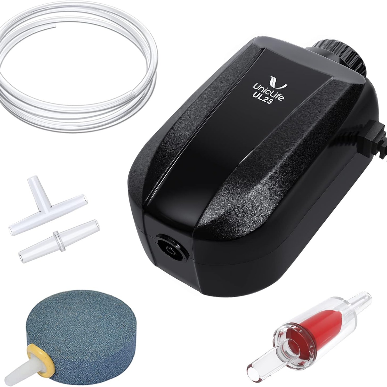 Uniclife Dual Outlet Aquarium Air Pump with Air Stones, Tubing and Check Valves: image 10