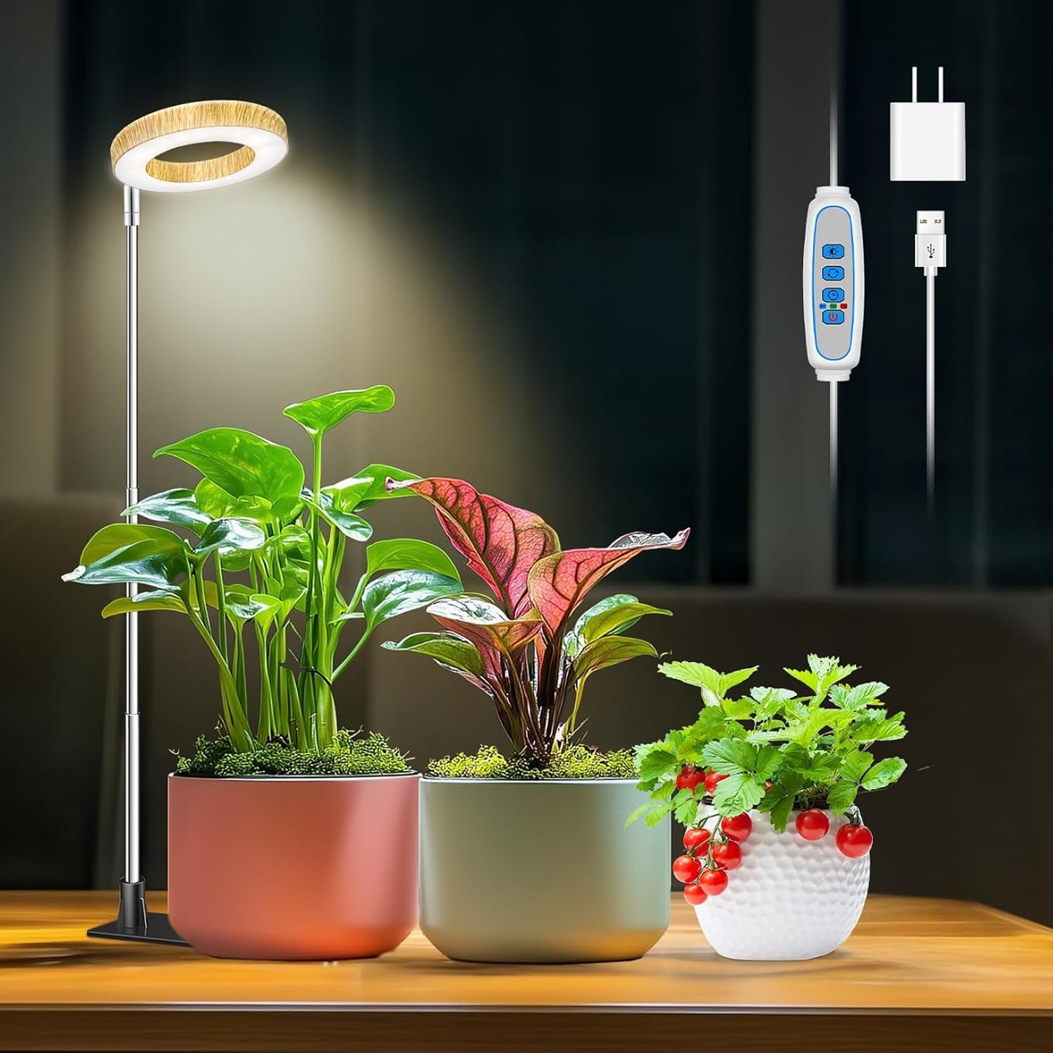 Aokrean Halo Grow Light with Adjustable Base (3 Pack): image 2
