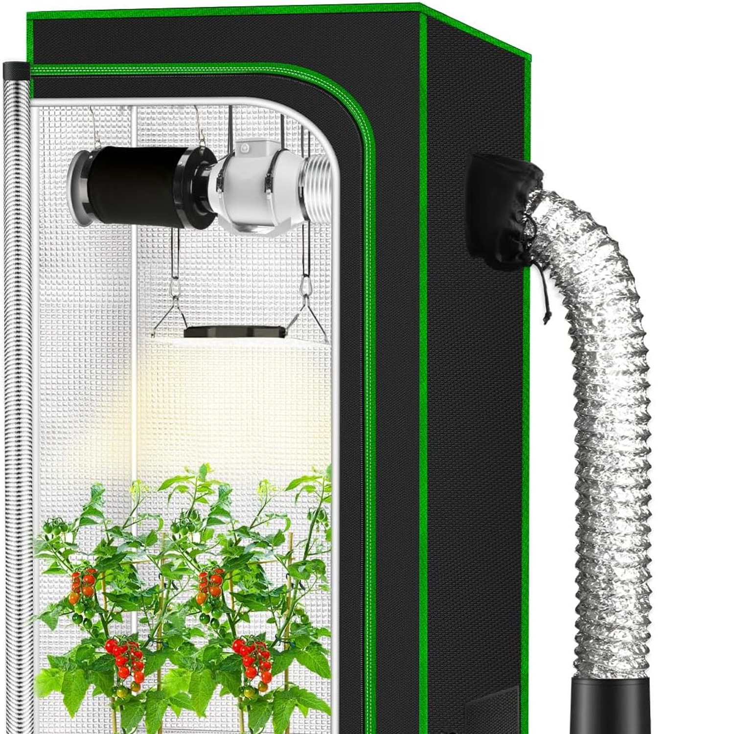 MELONFARM 2x2 Grow Tent 24x24x48 with Observation Window and Floor Tray