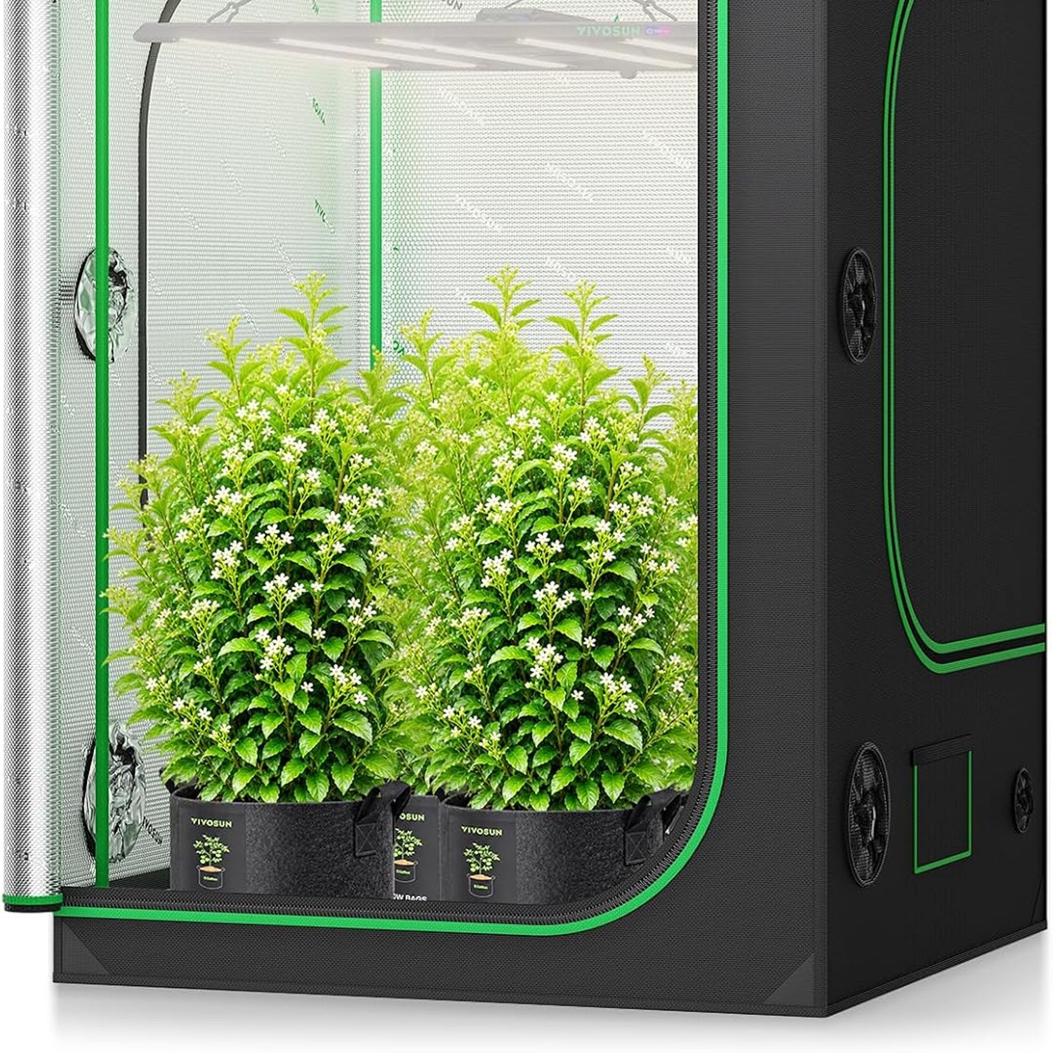 VIVOSUN S448 4x4 Grow Tent with Reflective Mylar Interior