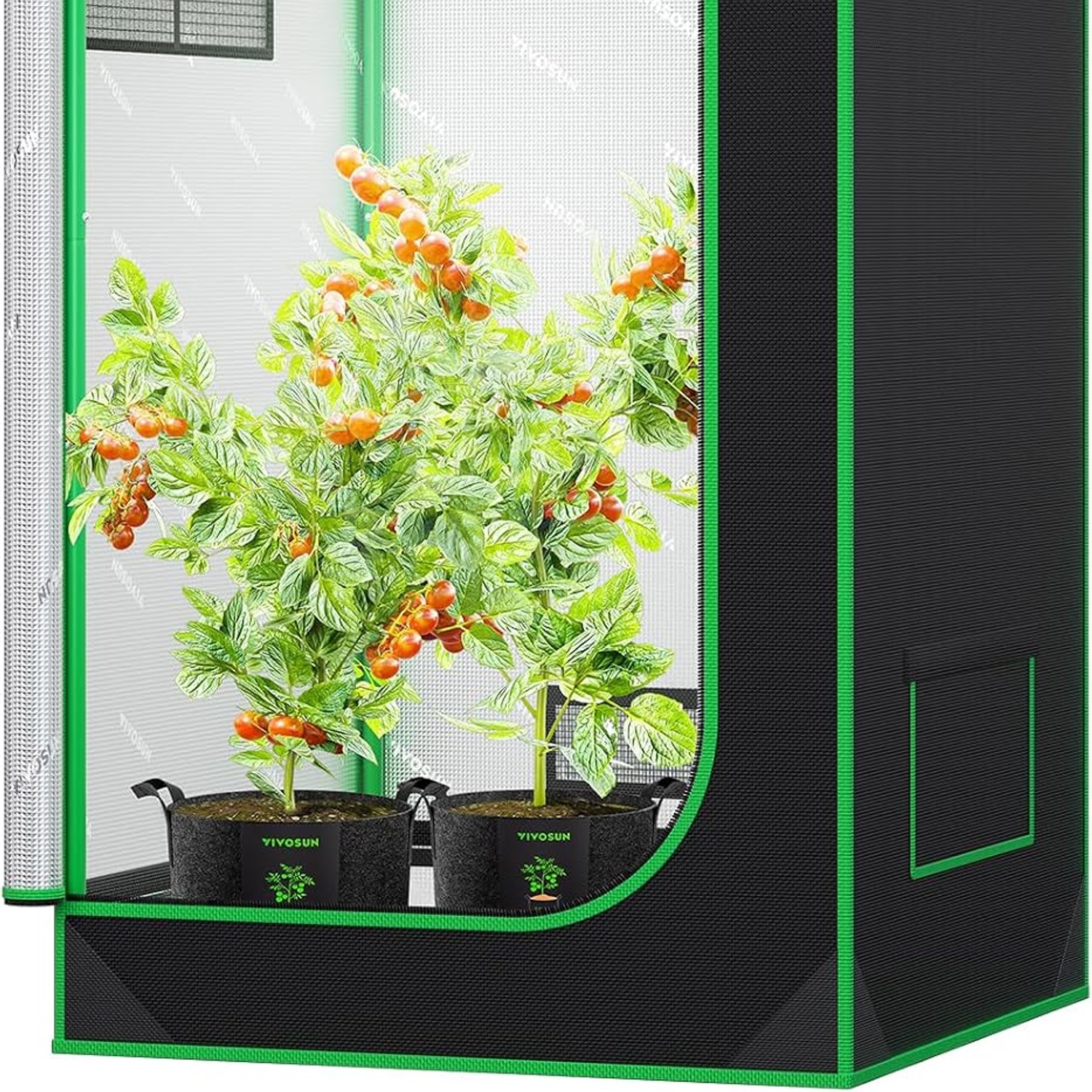 VIVOSUN S448 4x4 Grow Tent with Reflective Mylar Interior: image 9