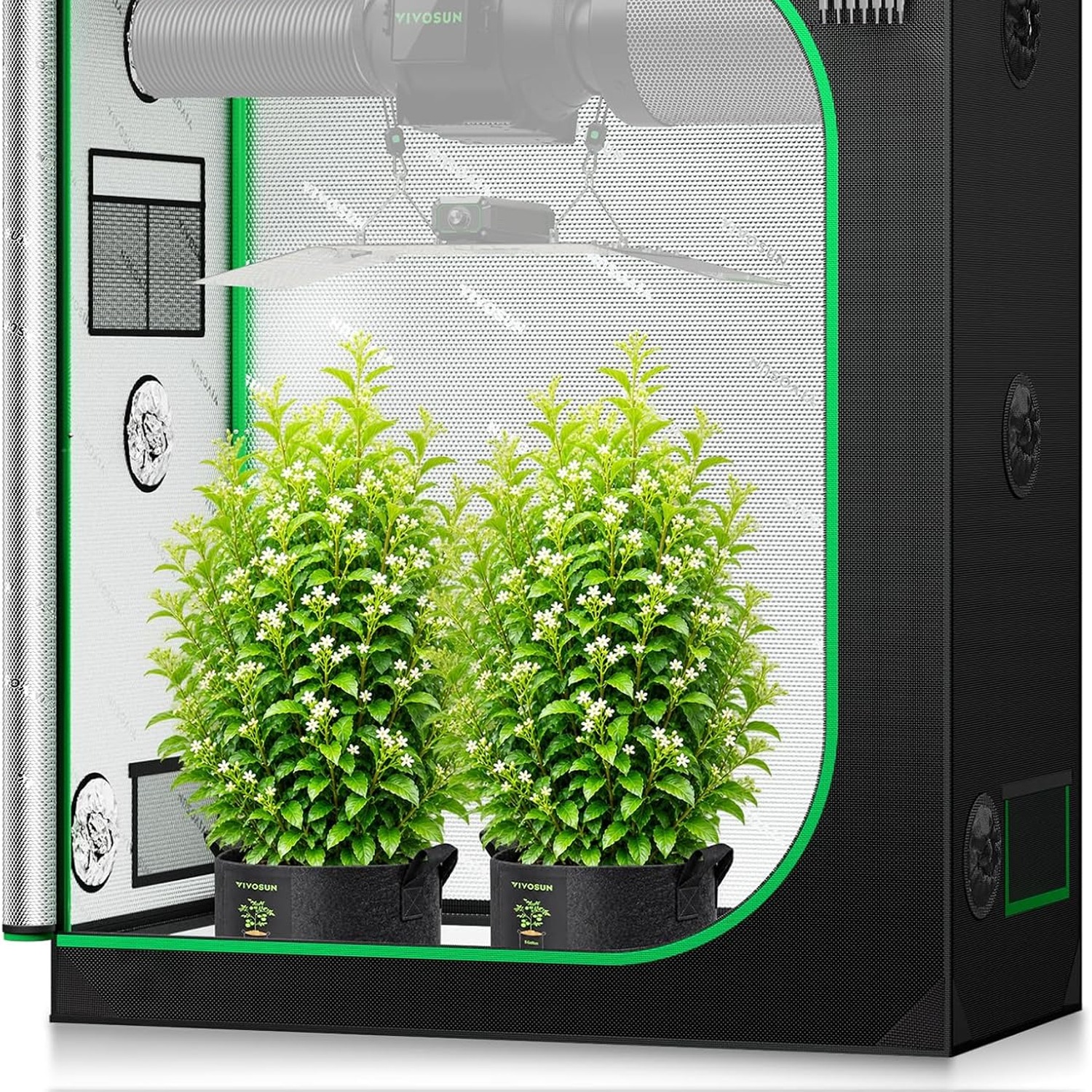 VIVOSUN S448 4x4 Grow Tent with Reflective Mylar Interior: image 10