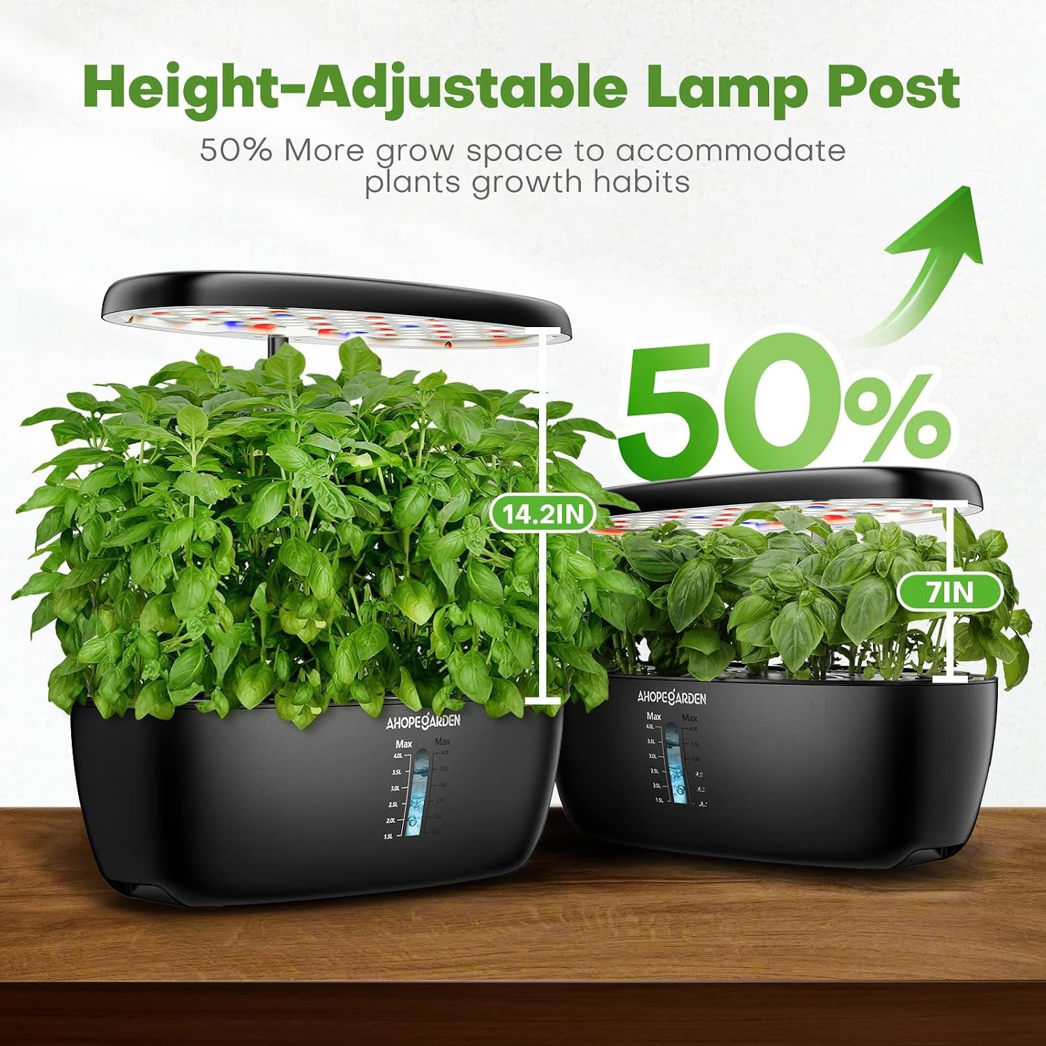 Ahopegarden 12 Pod Hydroponic Growing System with LED Grow Light: image 4