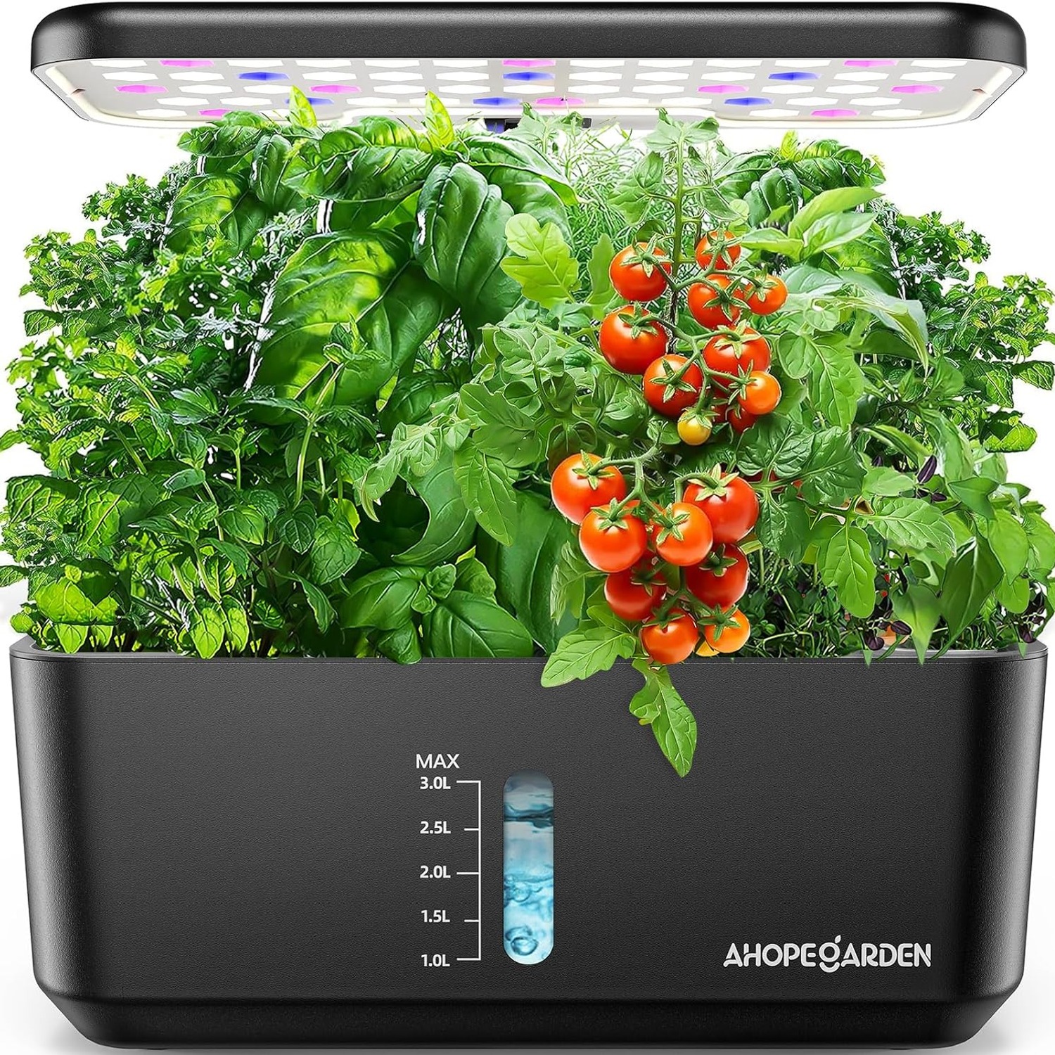 Ahopegarden 10 Pod Indoor Hydroponic Growing System with LED Grow Light