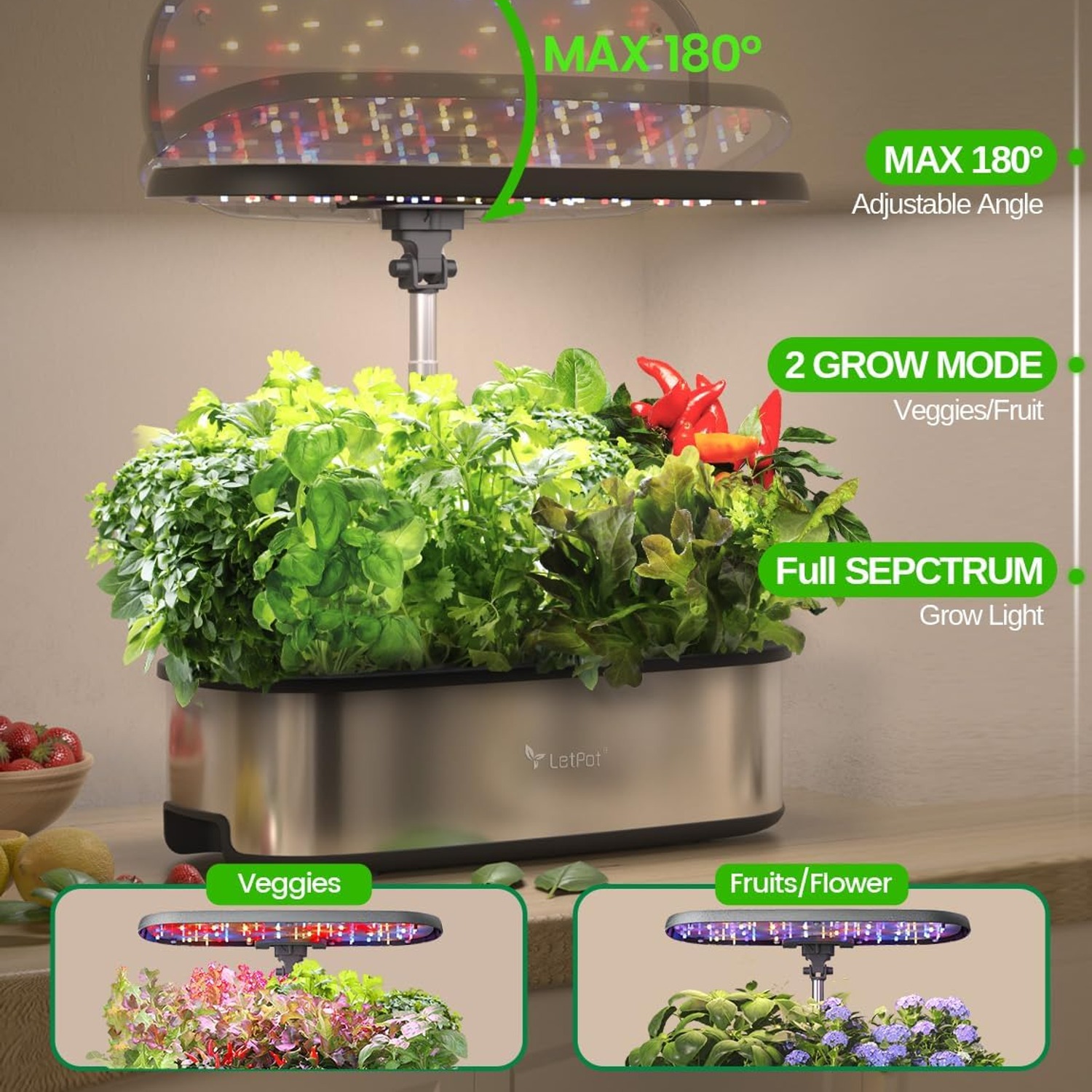 LETPOT LPH-SE 12-Pod Smart Hydroponic Indoor Garden: image 6
