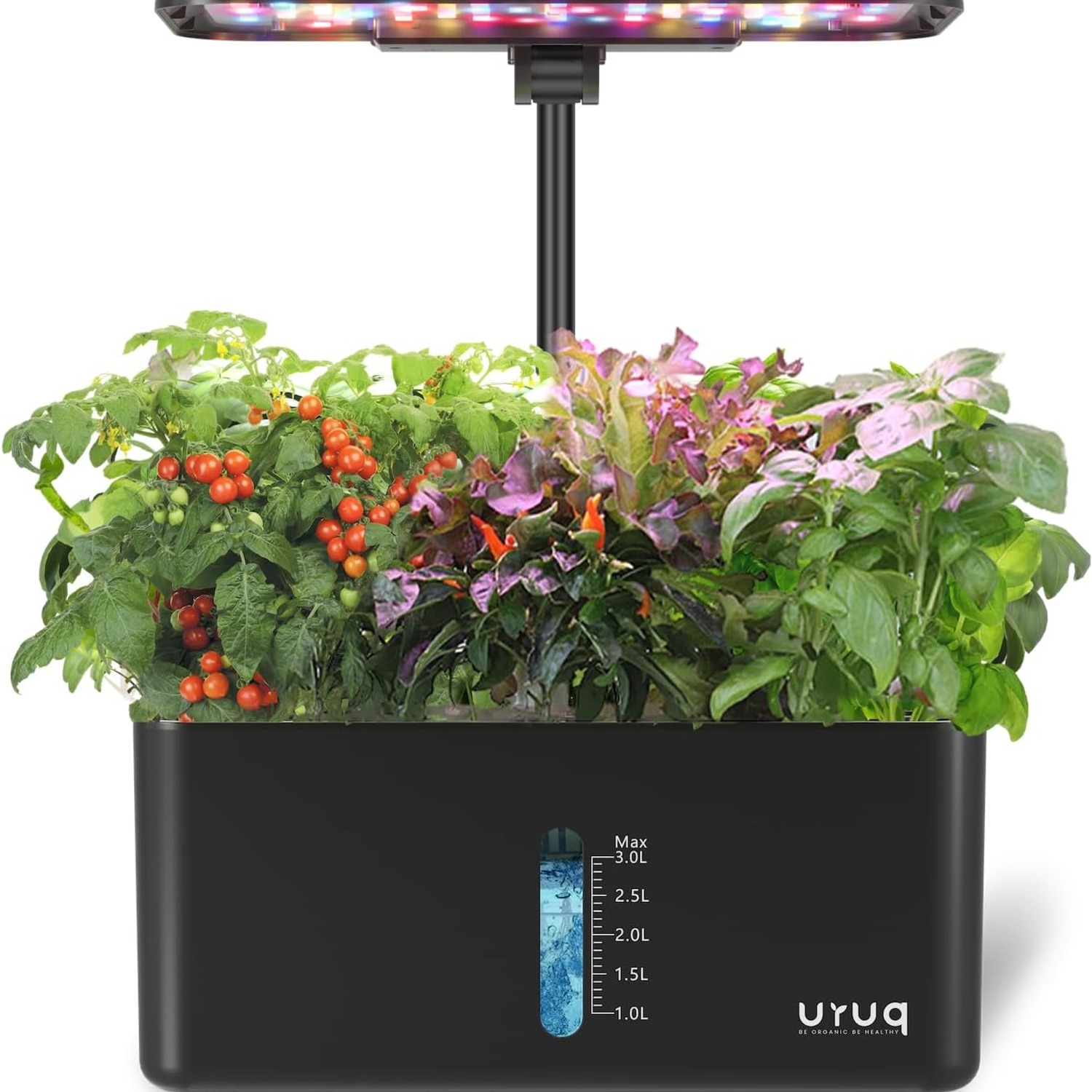 URUQ 8 Pod Hydroponic Growing System with LED Grow Light