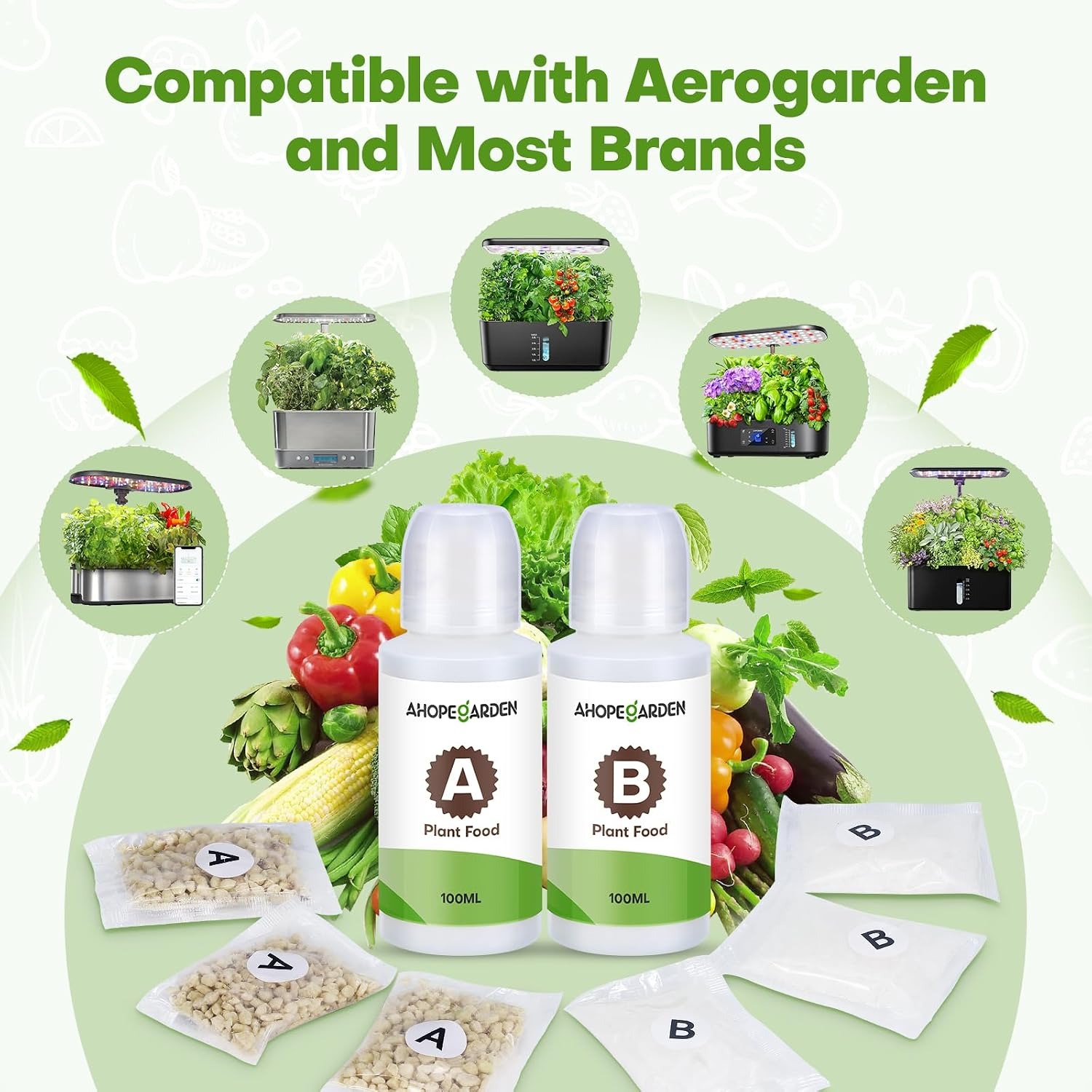 Ahopegarden 800ml A&B Hydroponic Nutrients: image 3