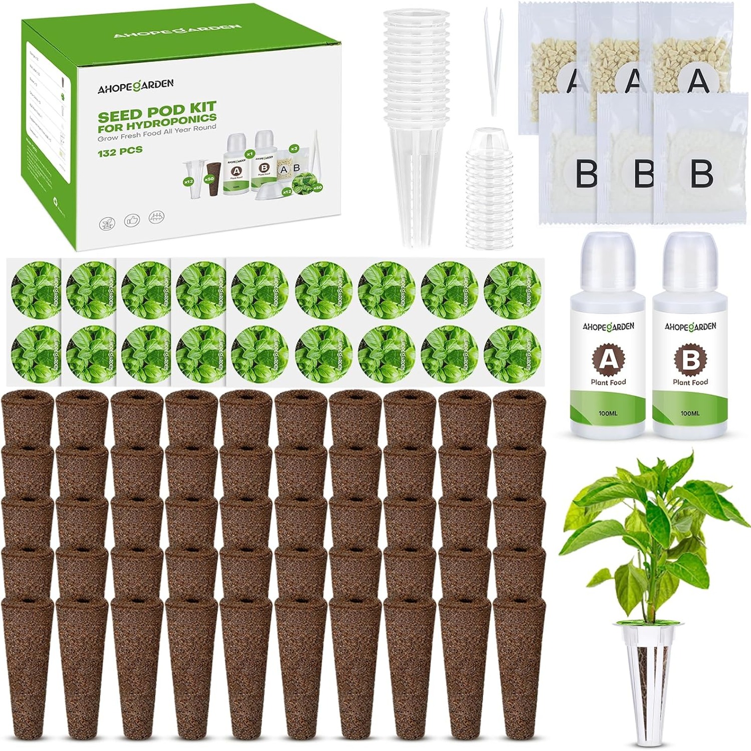 Ahopegarden 800ml A&B Hydroponic Nutrients: image 9