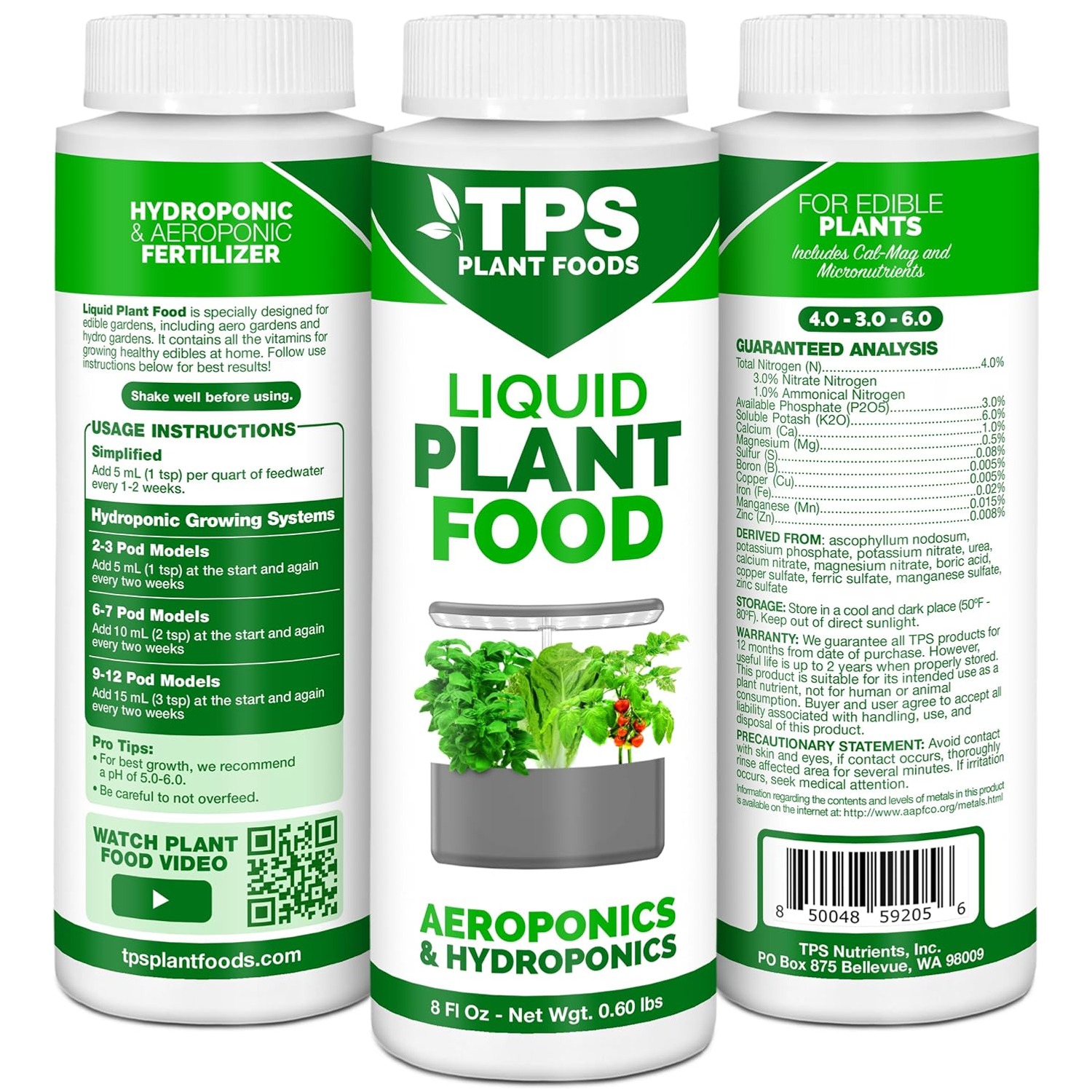 TPS Nutrients Liquid Plant Food for AeroGarden and Hydroponic Systems, 8 oz: image 3